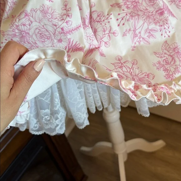 Sugar Thrillz Takes The Cake Mini Dress - Pink Floral - Picture 5 of 6